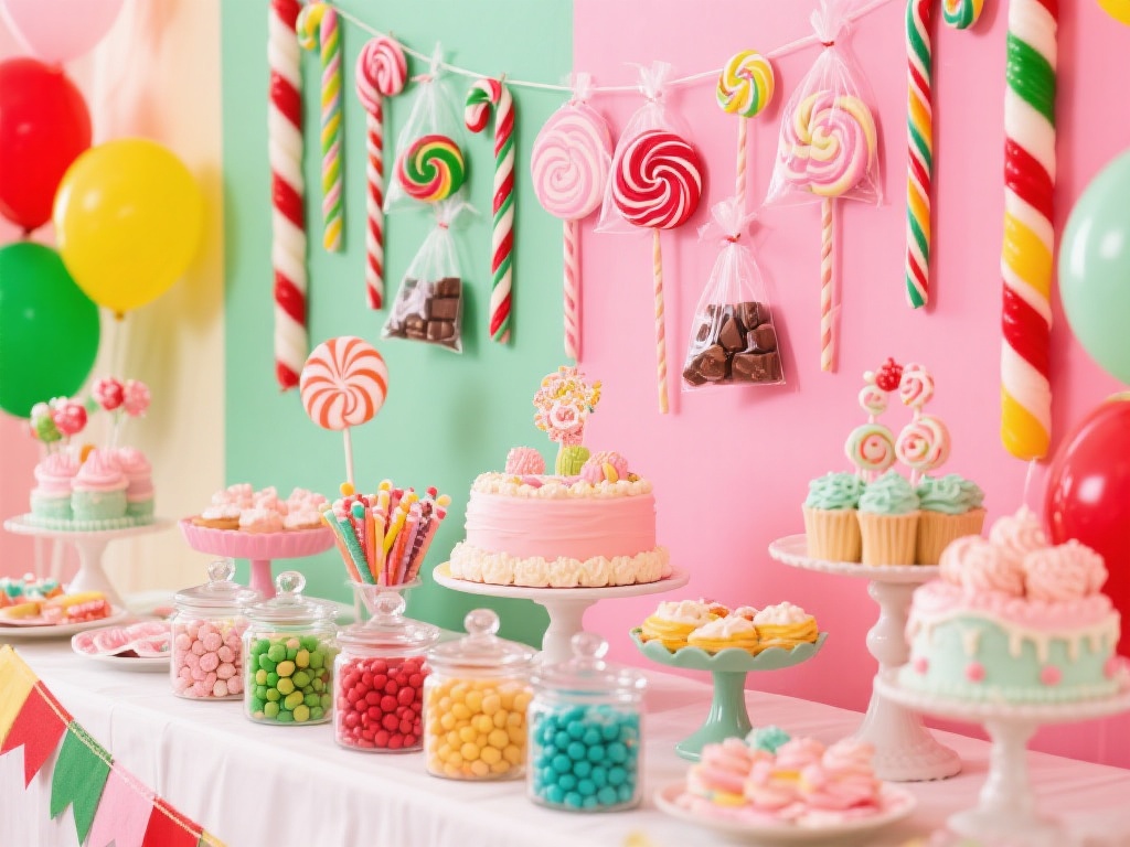 创意活动:打造糖果派对狂欢全攻略 糖果派对主题布置:色彩决定氛围
在糖果派对中,你