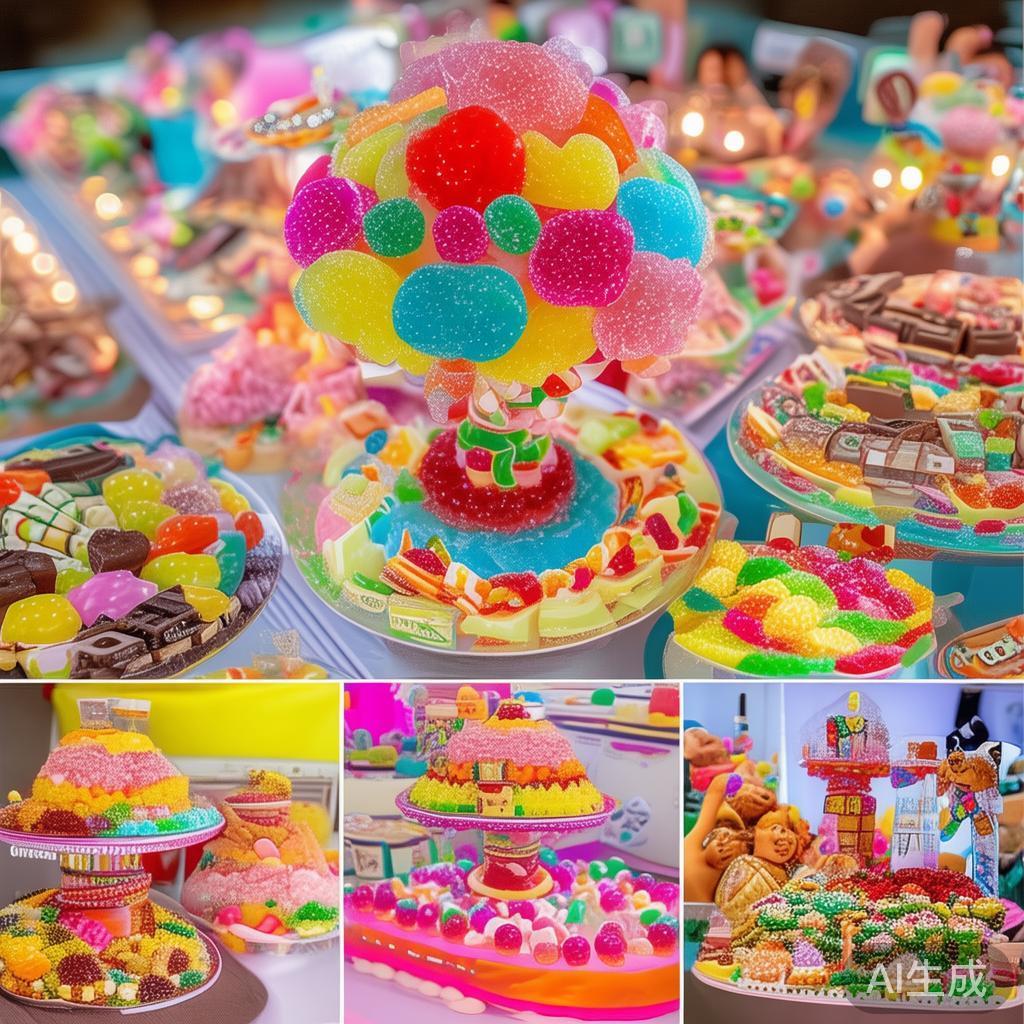 在提拉多糖果派对中，糖果的多样性和创意设计是吸引眼