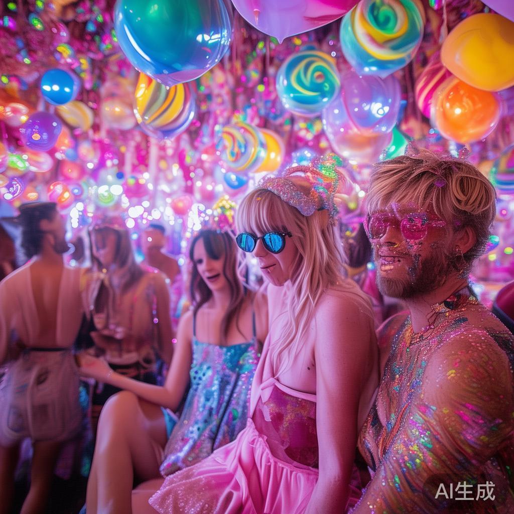 梦想甜蜜时光:糖果派对酒吧带你开启欢乐无限的甜蜜盛宴 在节奏跳动的音乐中,糖果派对酒吧经常举办主题派对和