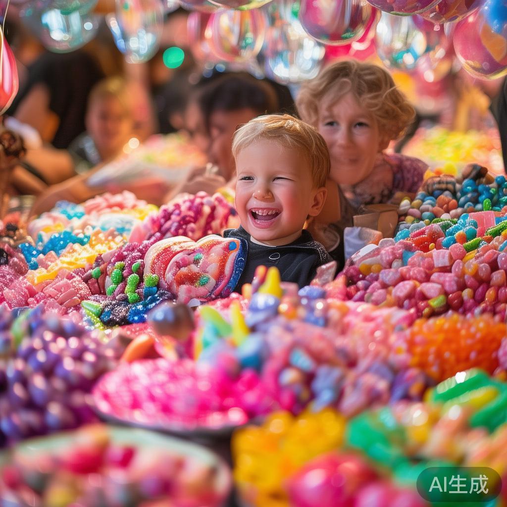 在各种甜蜜诱惑中，糖果派对总能带来无尽的欢乐与惊喜